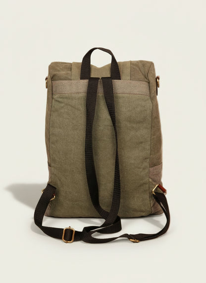 Canvas Leather Backpack