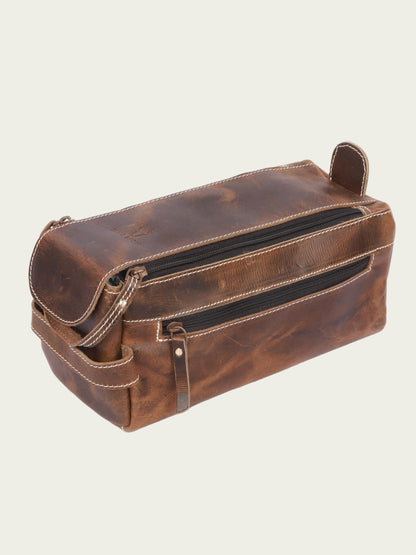 Leather Travel Toiletry Bag