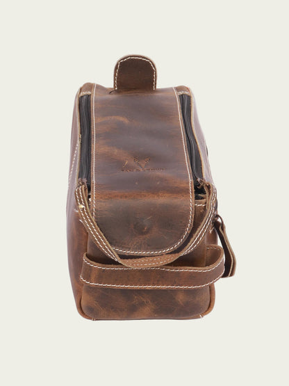Leather Travel Toiletry Bag