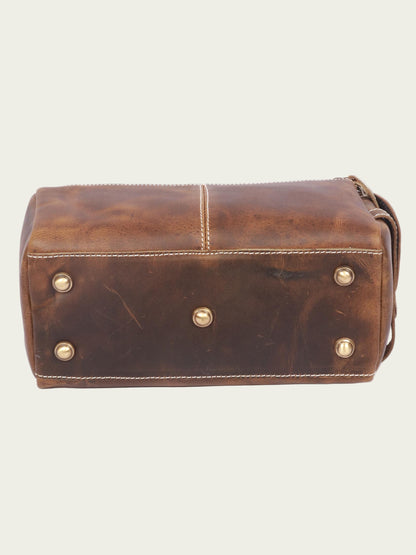 Leather Travel Toiletry Bag