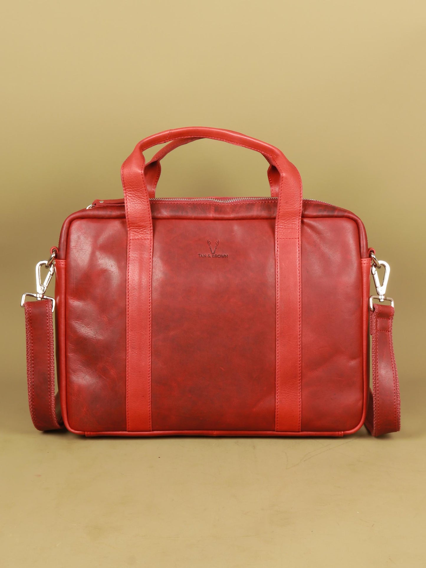 TAN & BROWN LAPTOP BAG