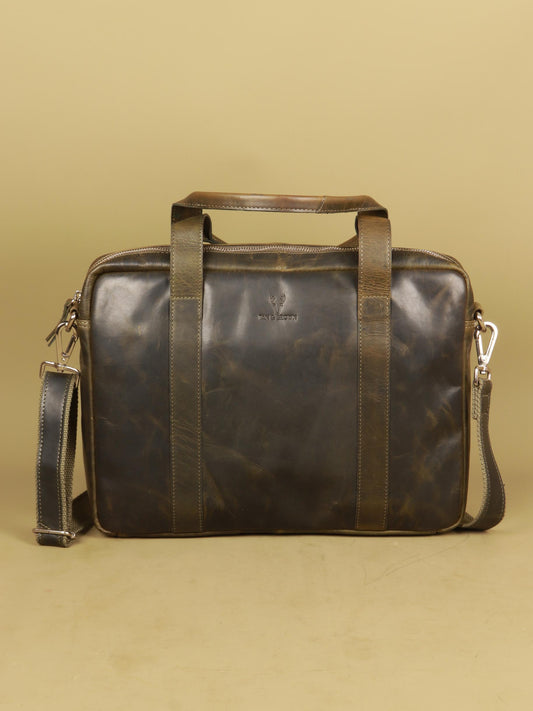 TAN & BROWN LAPTOP BAG