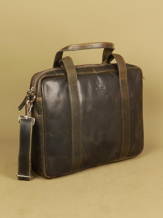 TAN & BROWN LAPTOP BAG