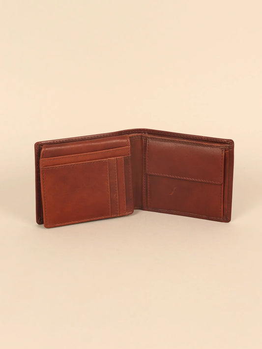 TAN & BROWN MEN'S WALLET