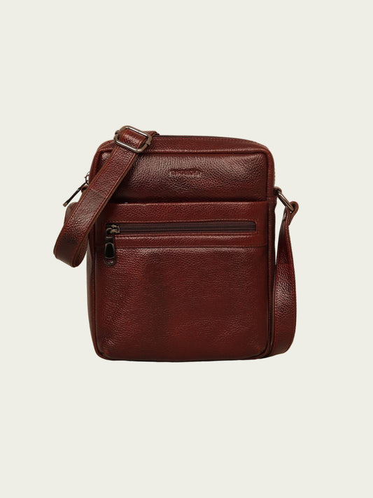 TAN & BROWN SLING BAG
