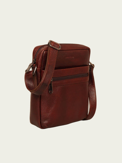 TAN & BROWN SLING BAG