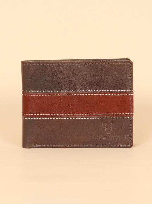 TAN & BROWN MEN'S WALLET
