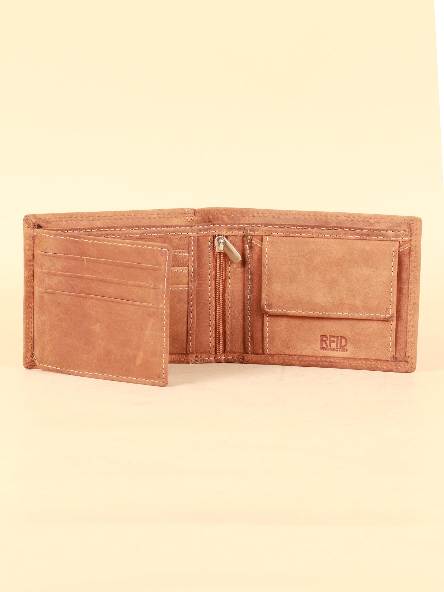 TAN & BROWN MEN'S WALLET