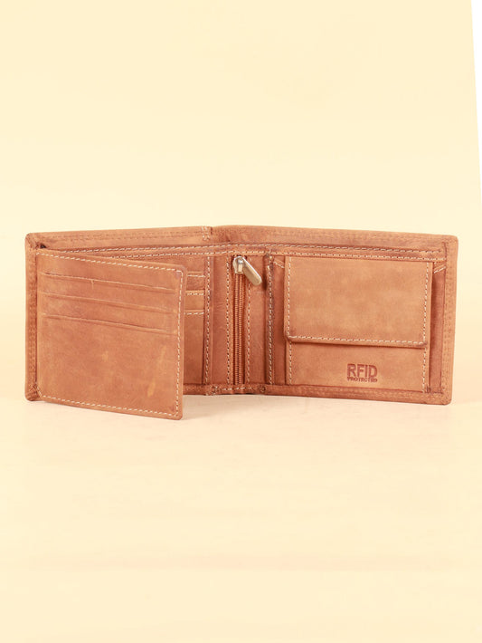 TAN & BROWN MEN'S WALLET
