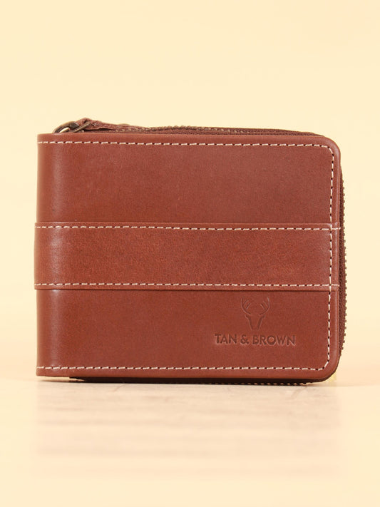 TAN & BROWN MEN'S WALLET