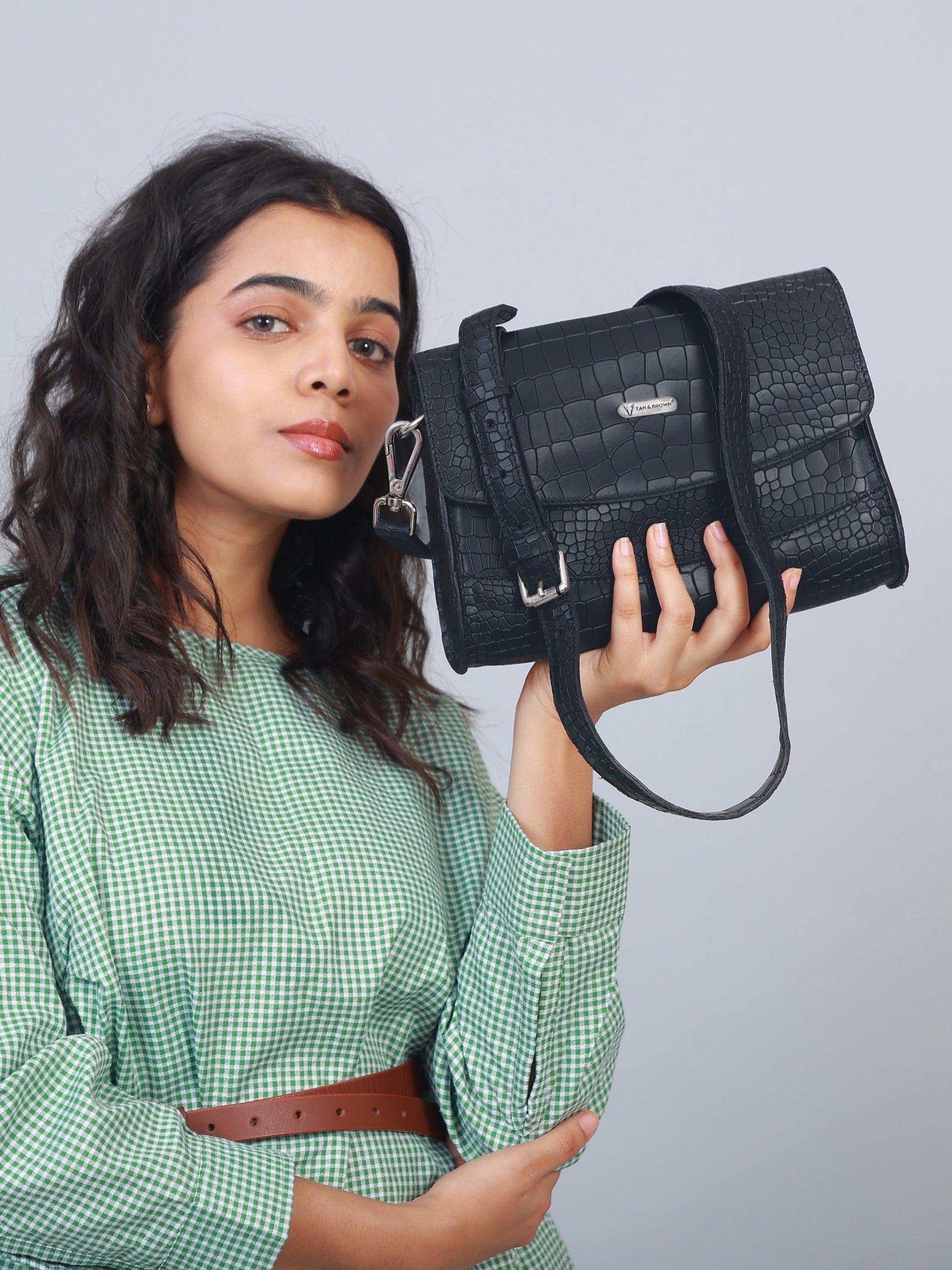 genuine leather women's sling bag