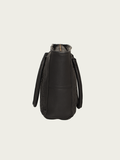 Leather tote bag