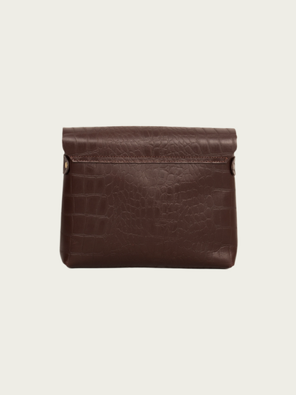 women's brown leather sling bag