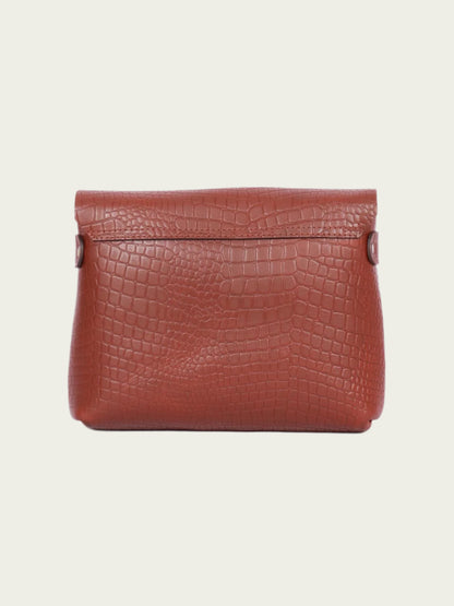 women's brown leather sling bag