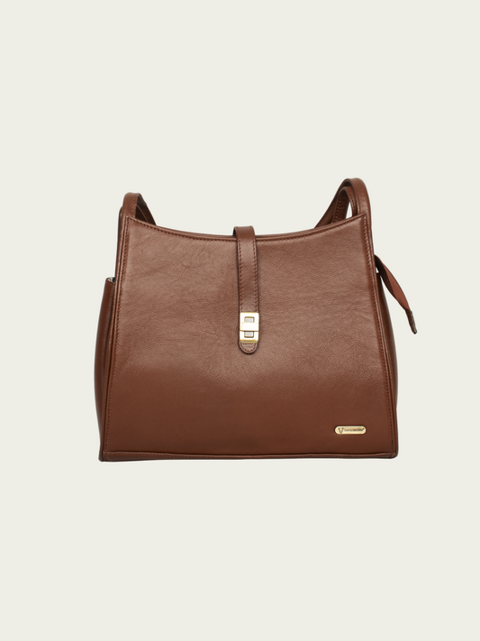 Leather tote bag
