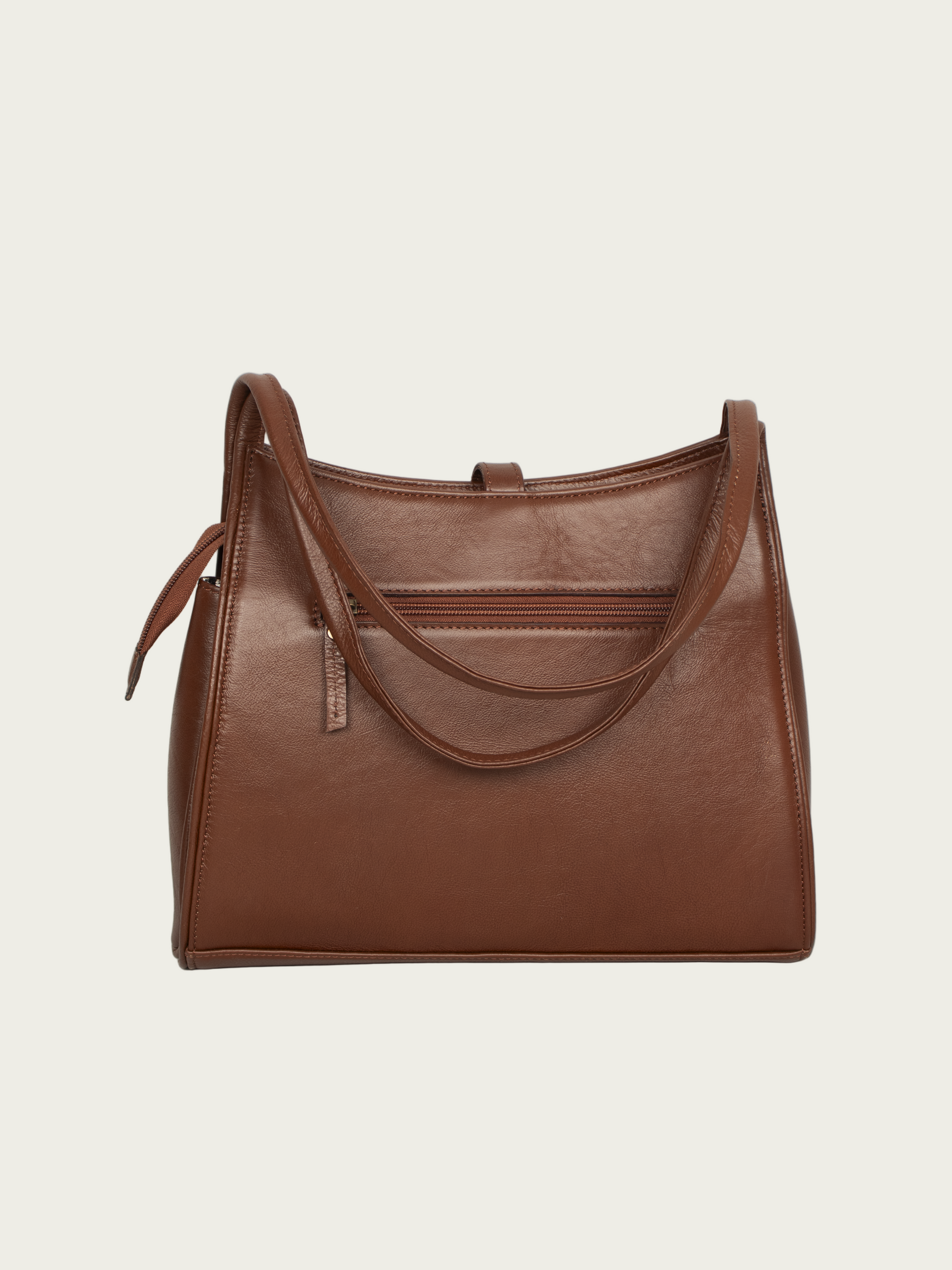 Leather tote bag