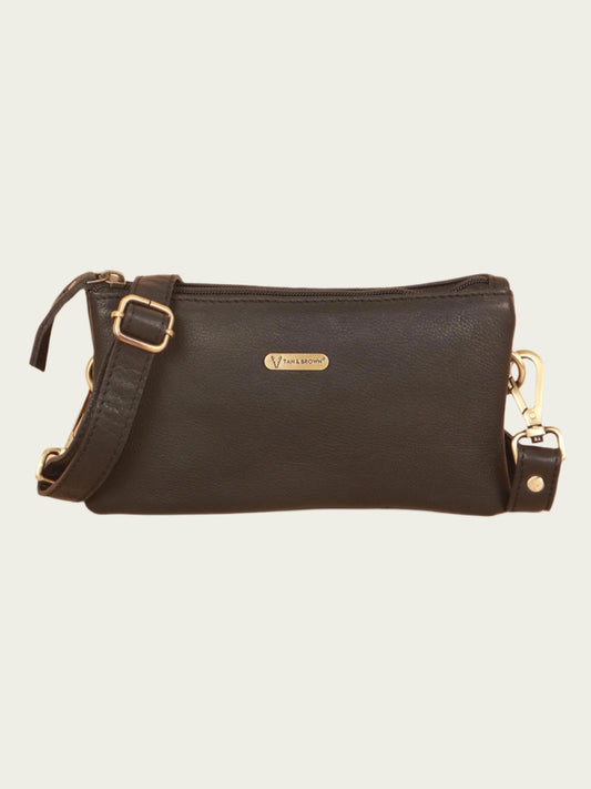 sling bag leather black