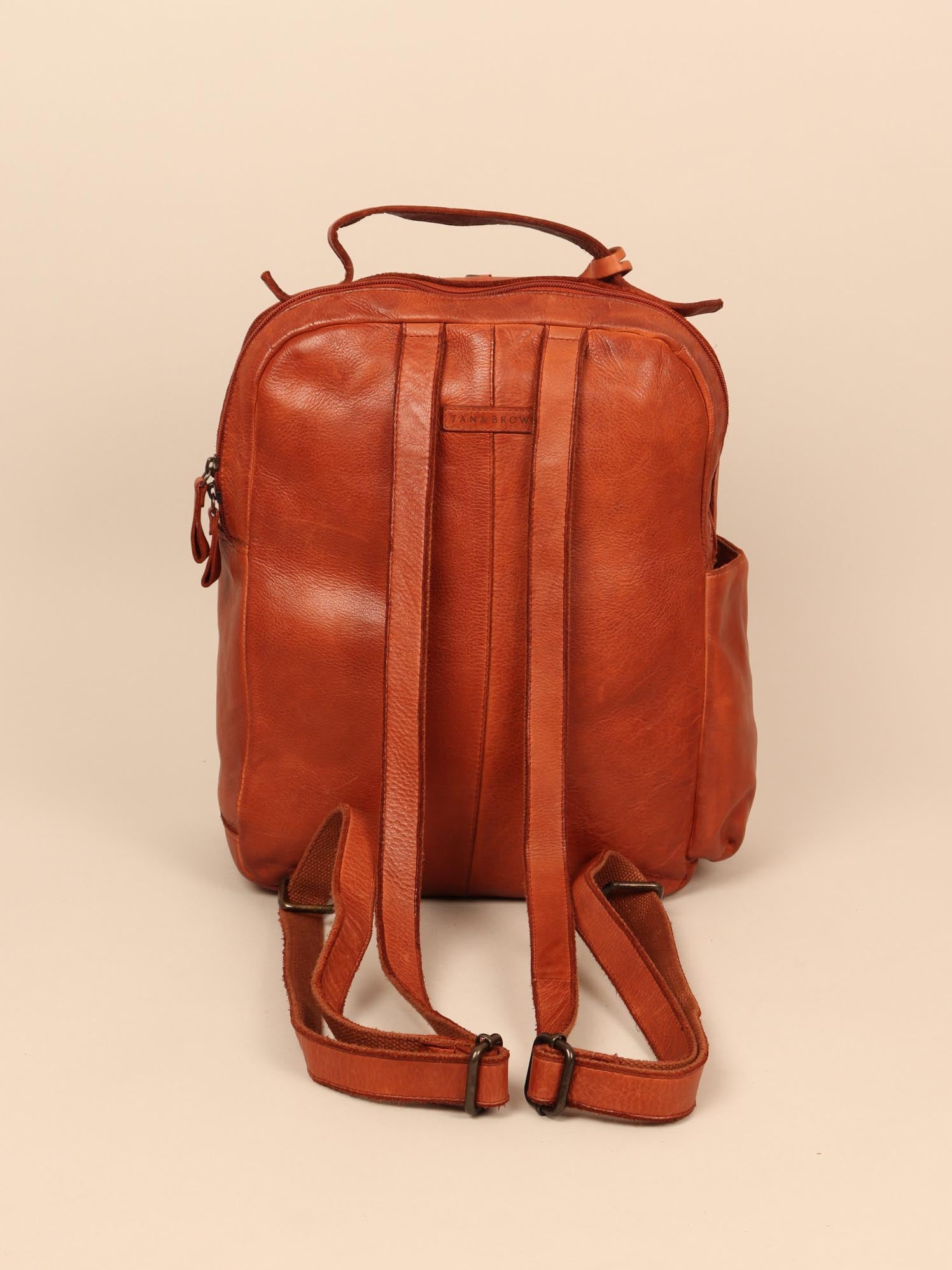 leather laptop backpack