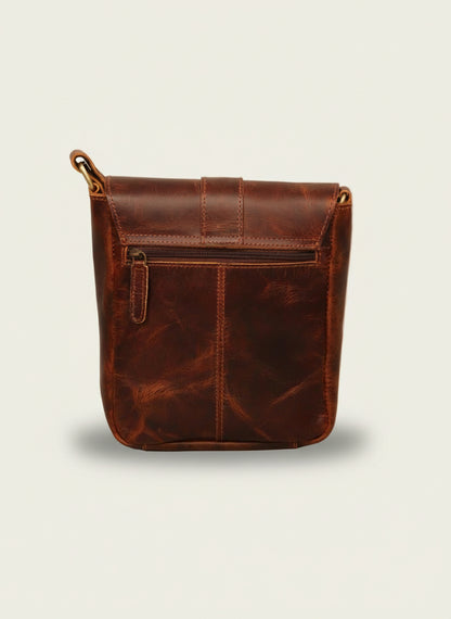 vintage leather messenger bag
