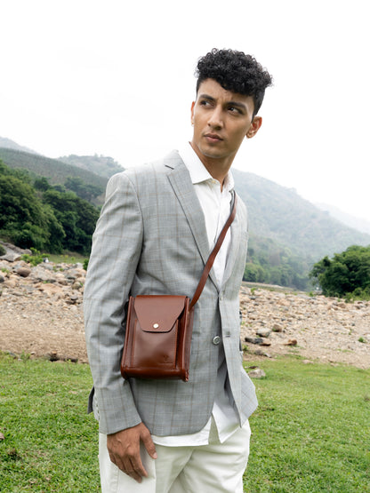 leather sling bag small