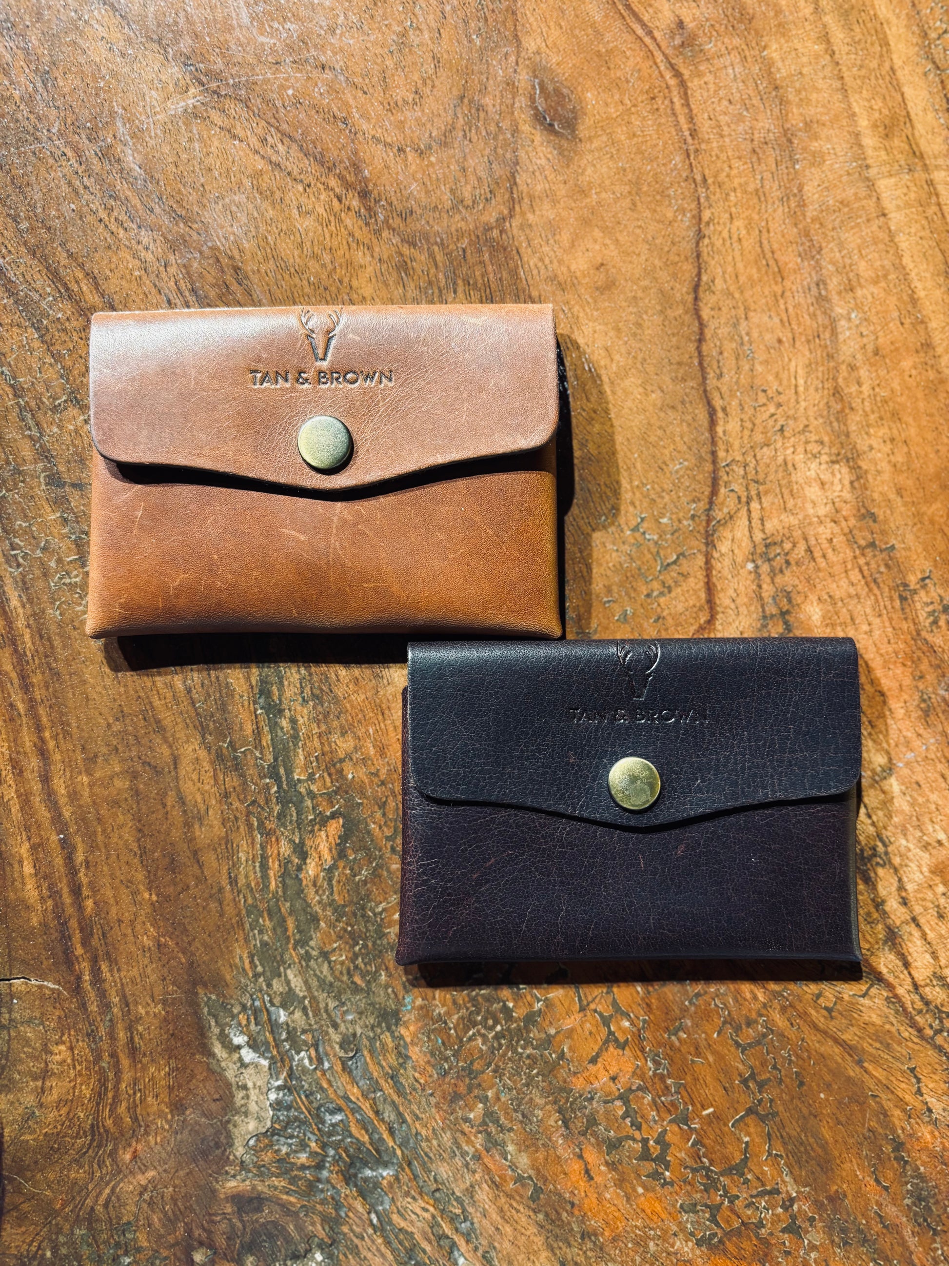Genuine leather business card holder