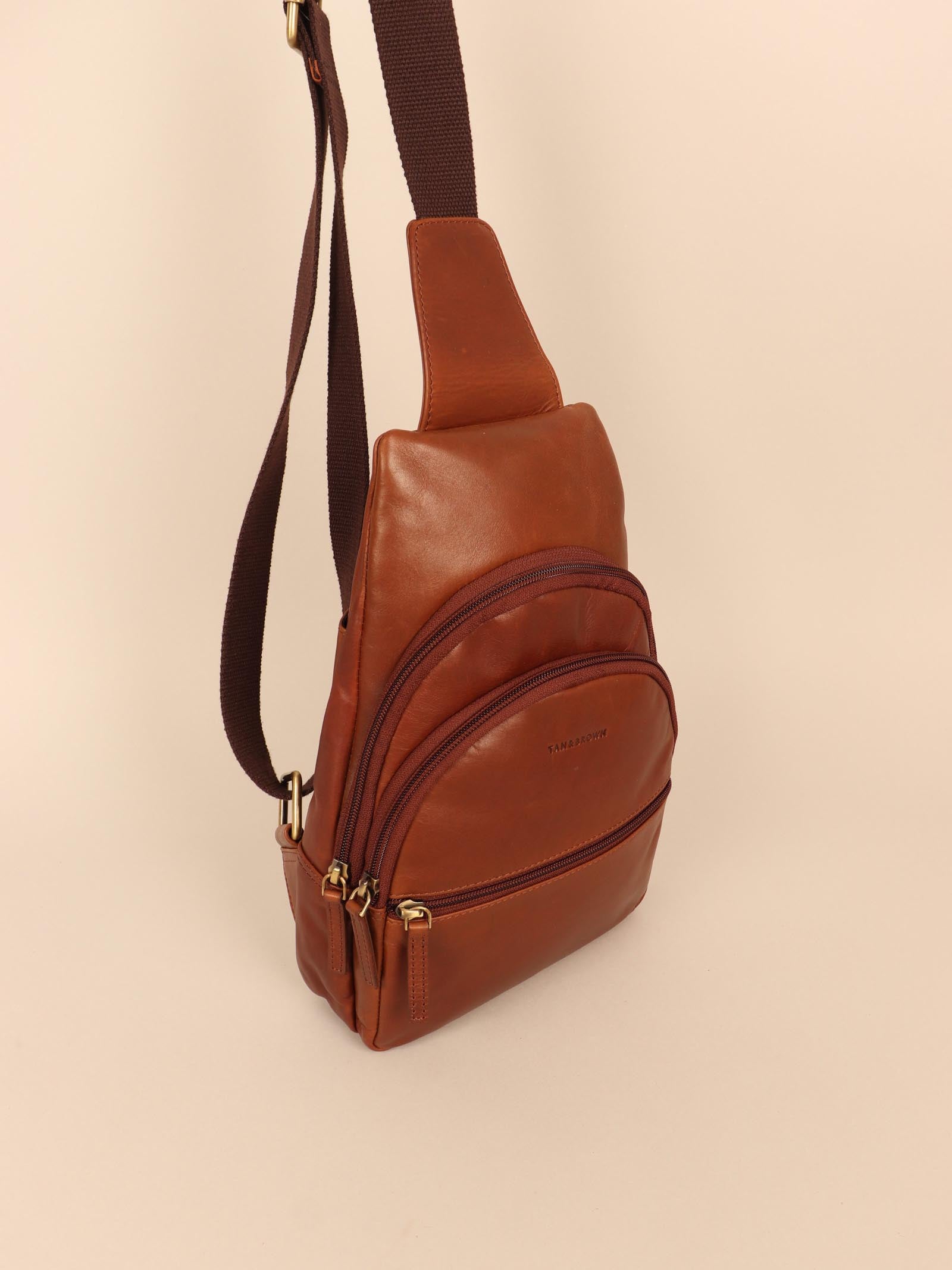 leather chest bag