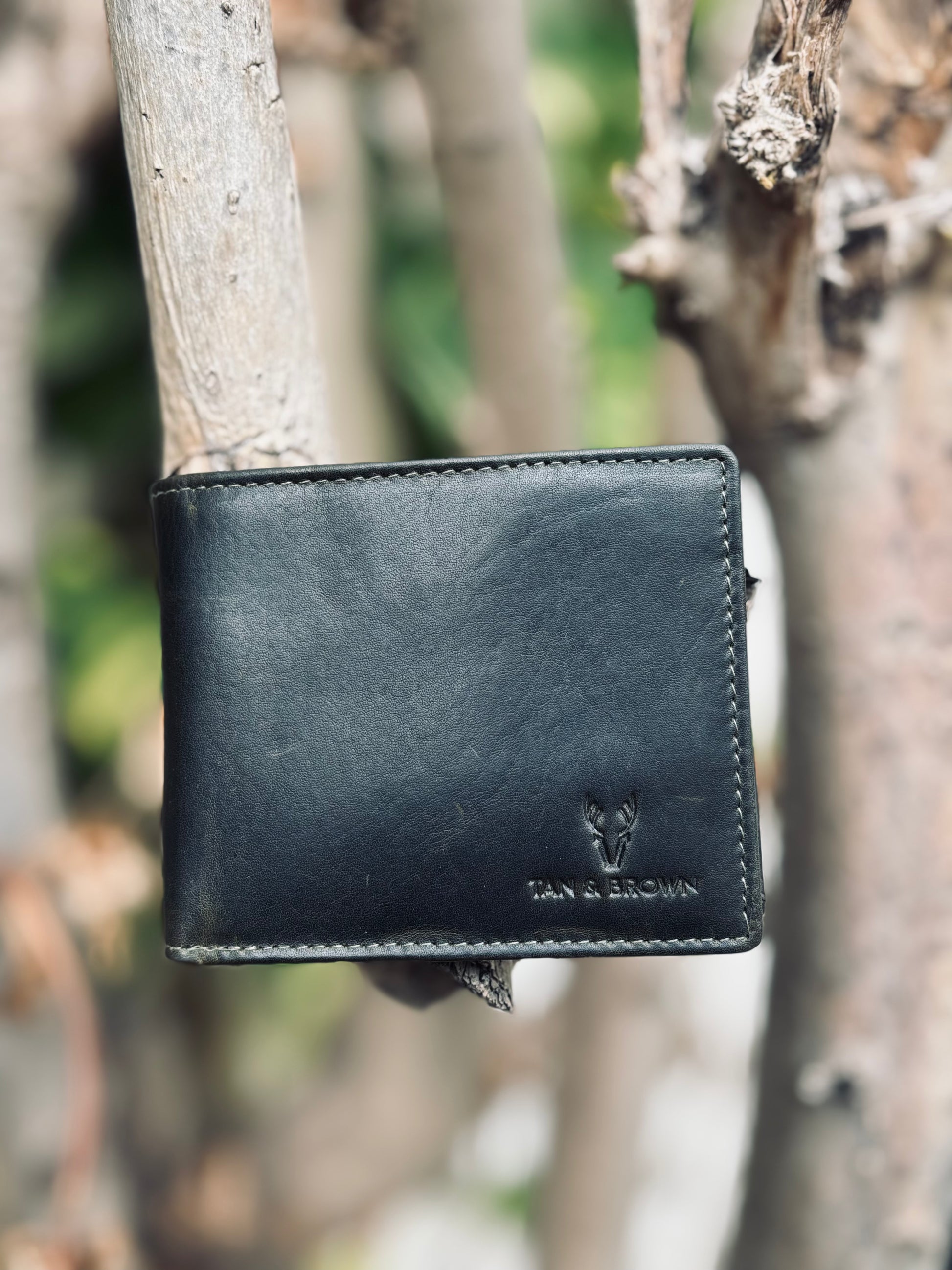 Oil pullup leather men's wallet