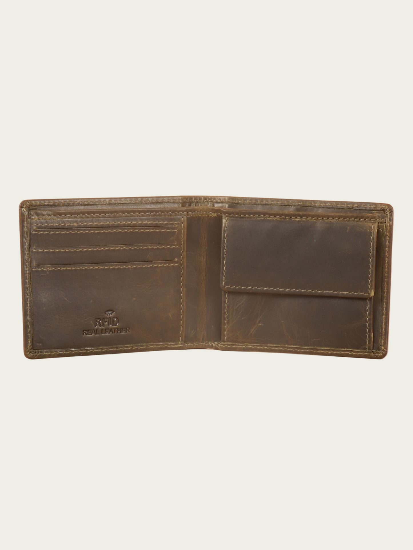 Oil pullup leather men's wallet