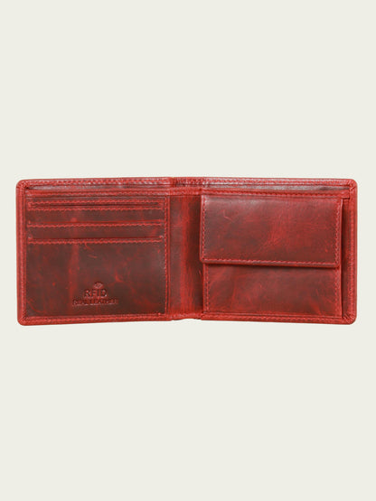 Oil pullup leather men's wallet