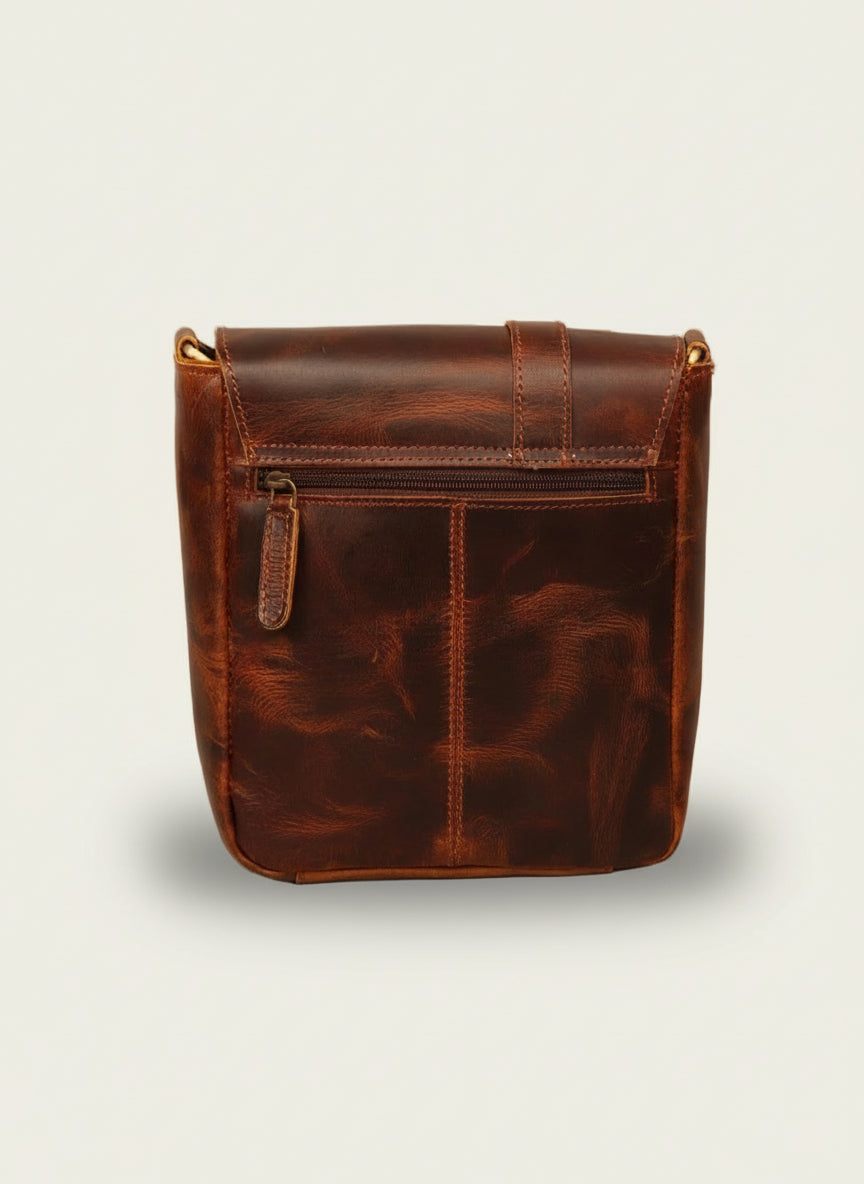 Leather Crossbody Messenger Bag