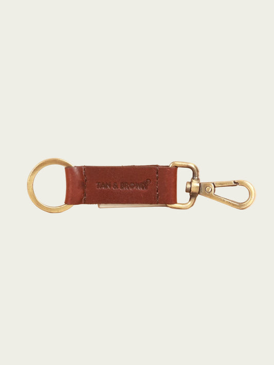 Handcrafted genuine leather keychain