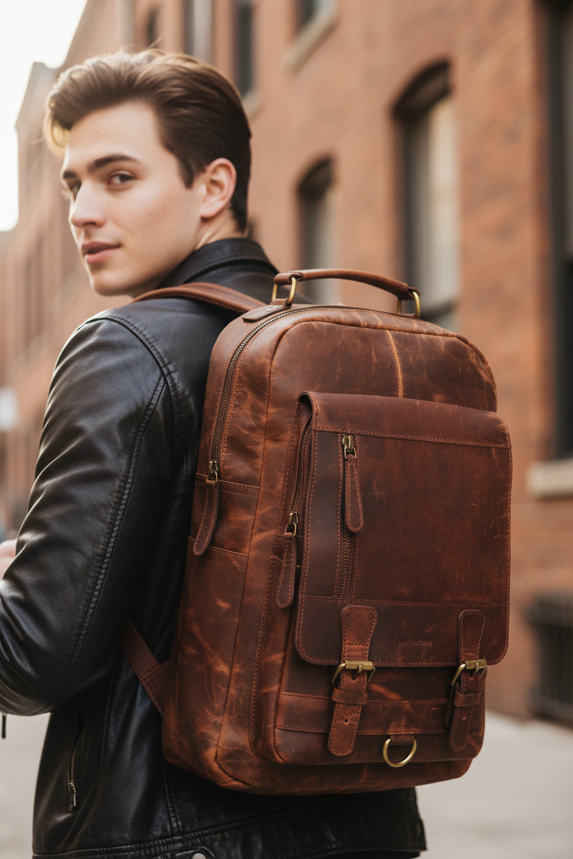 Vintage Leather Backpack