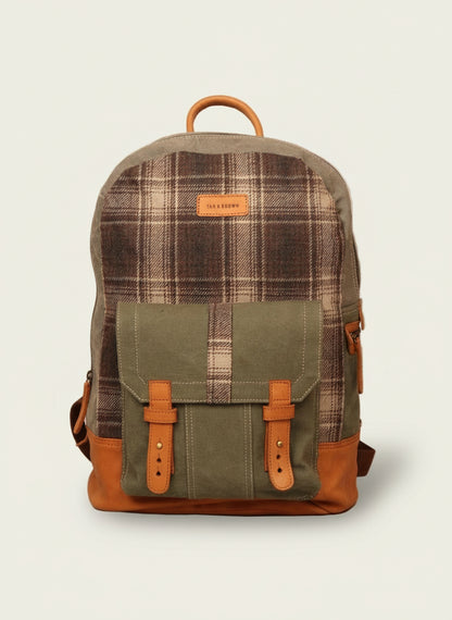 Canvas Leather Backpack