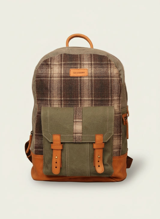 Canvas Leather Backpack