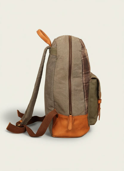Canvas Leather Backpack