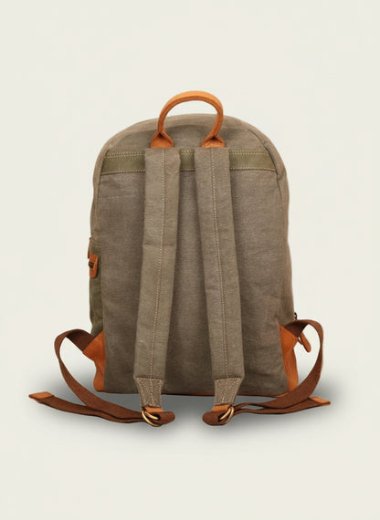 Canvas Leather Backpack