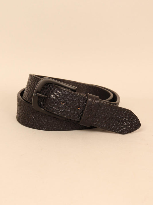 black leather belt for men