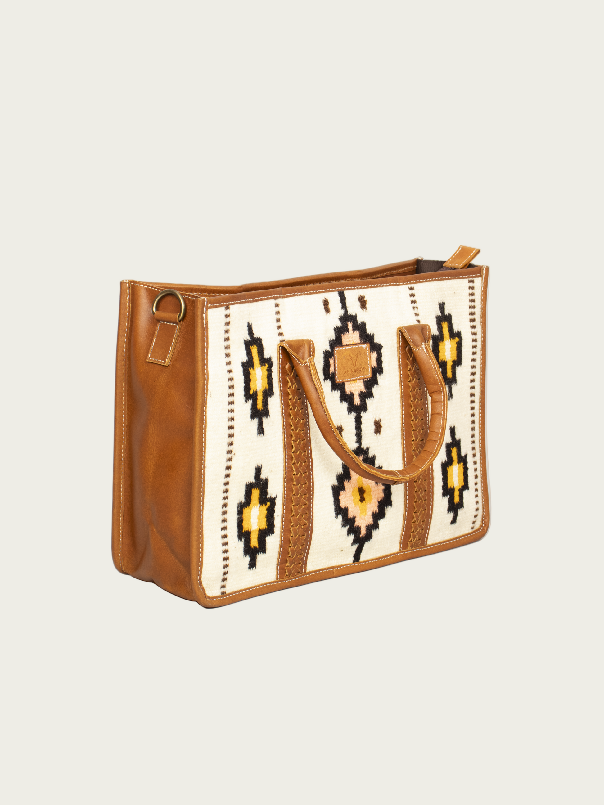 Leather tote bag