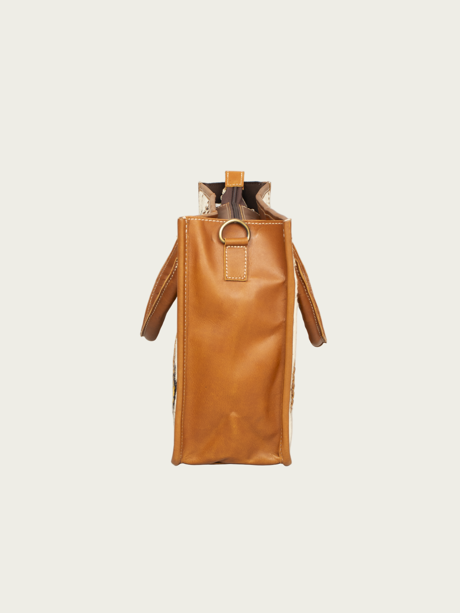Leather tote bag
