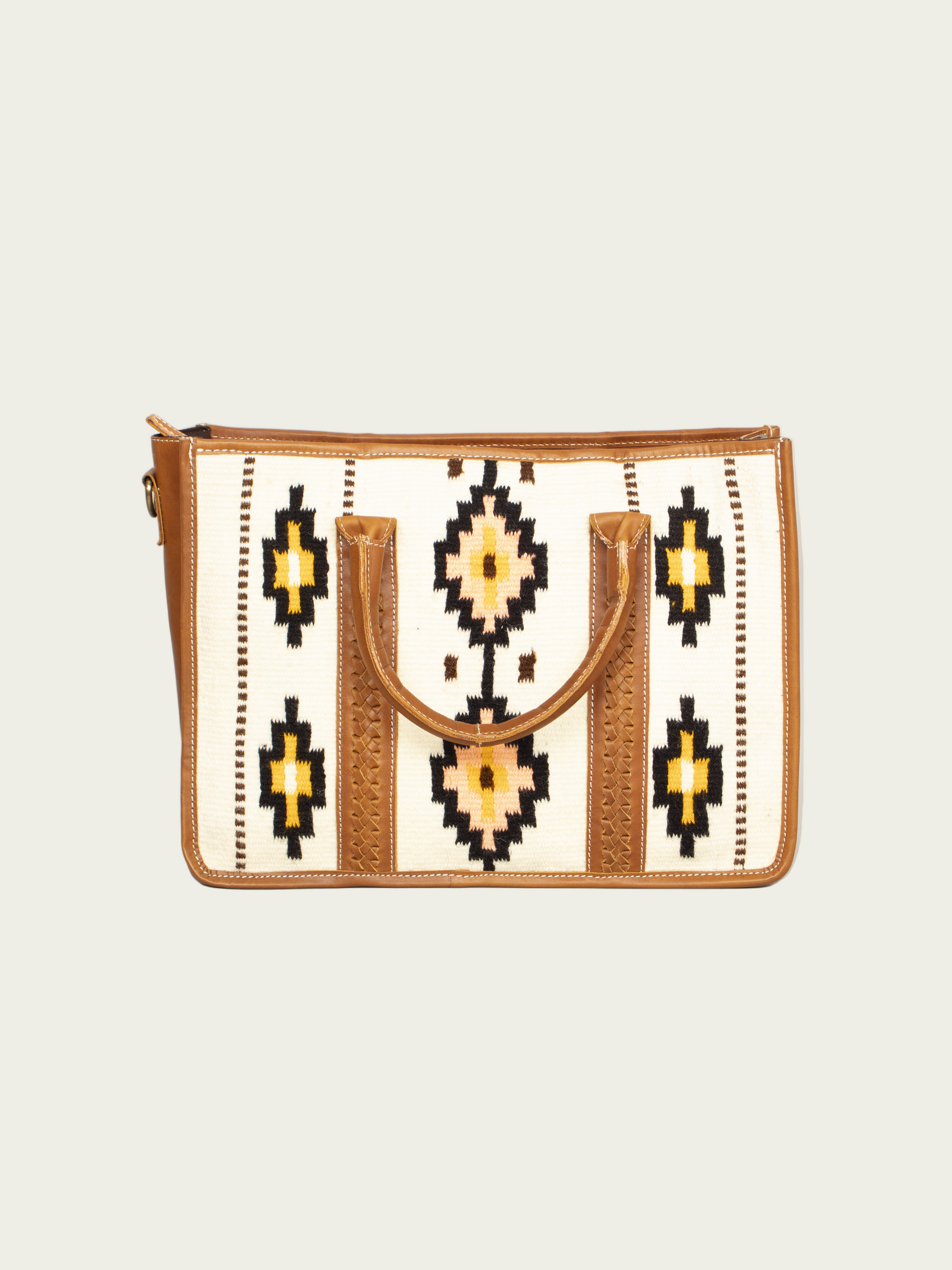 Leather tote bag