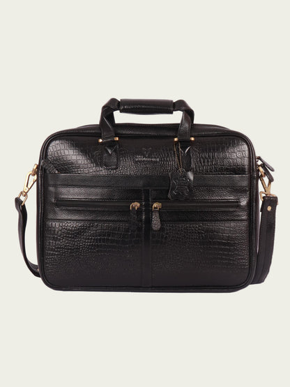 slim leather laptop bag