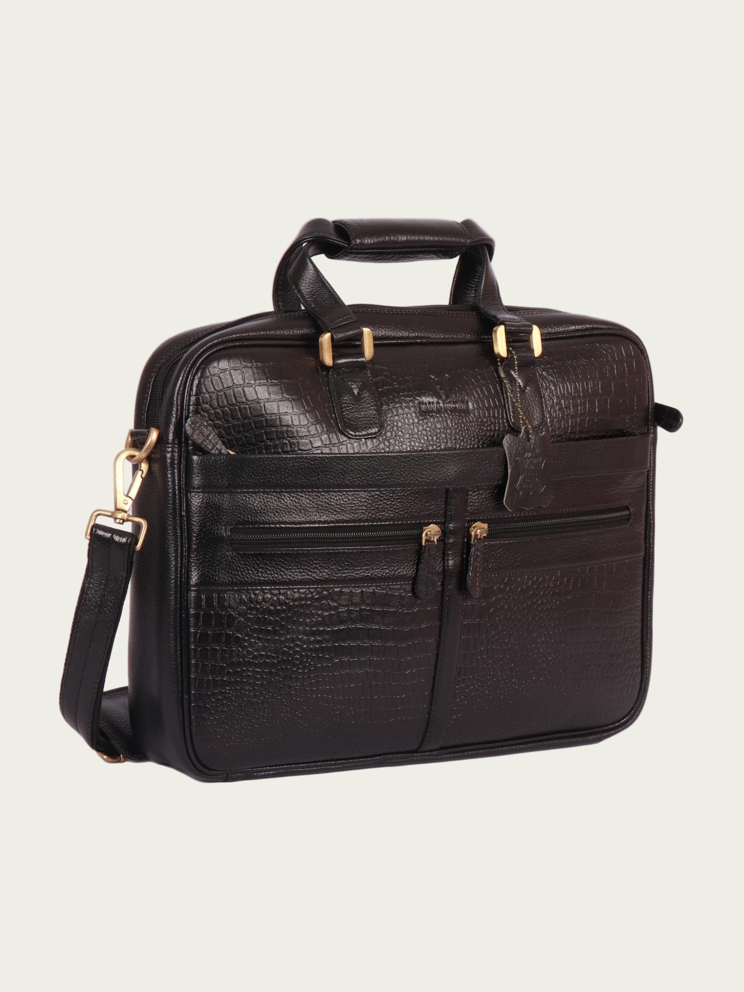 slim leather laptop bag