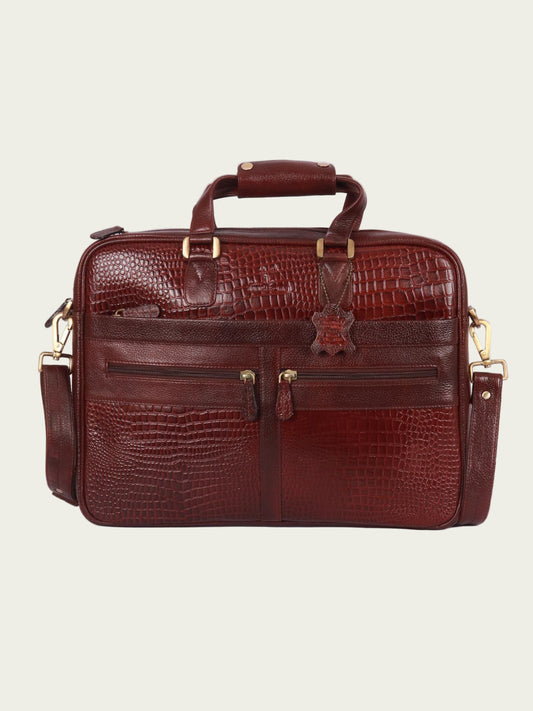 slim leather laptop bag