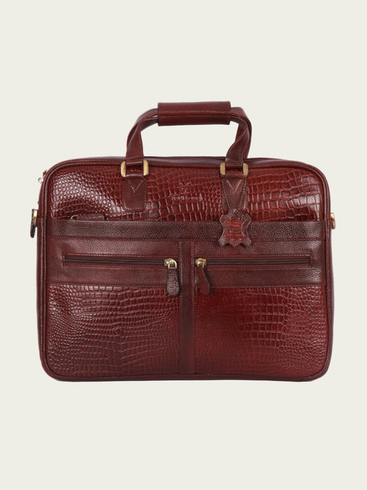slim leather laptop bag