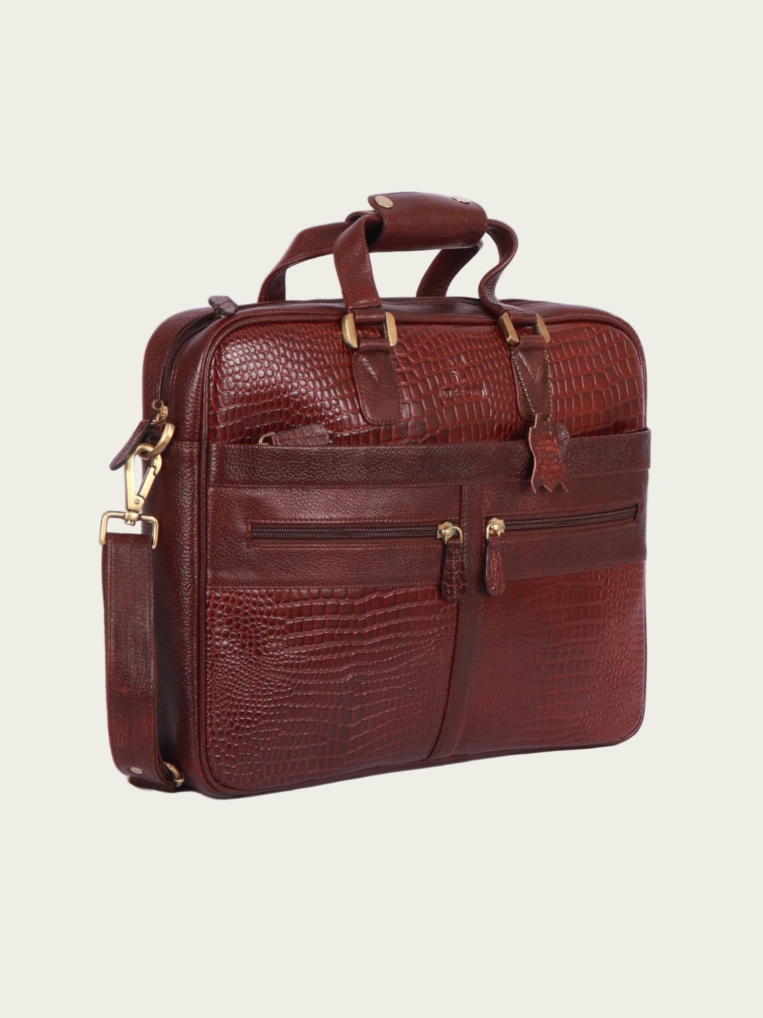 slim leather laptop bag