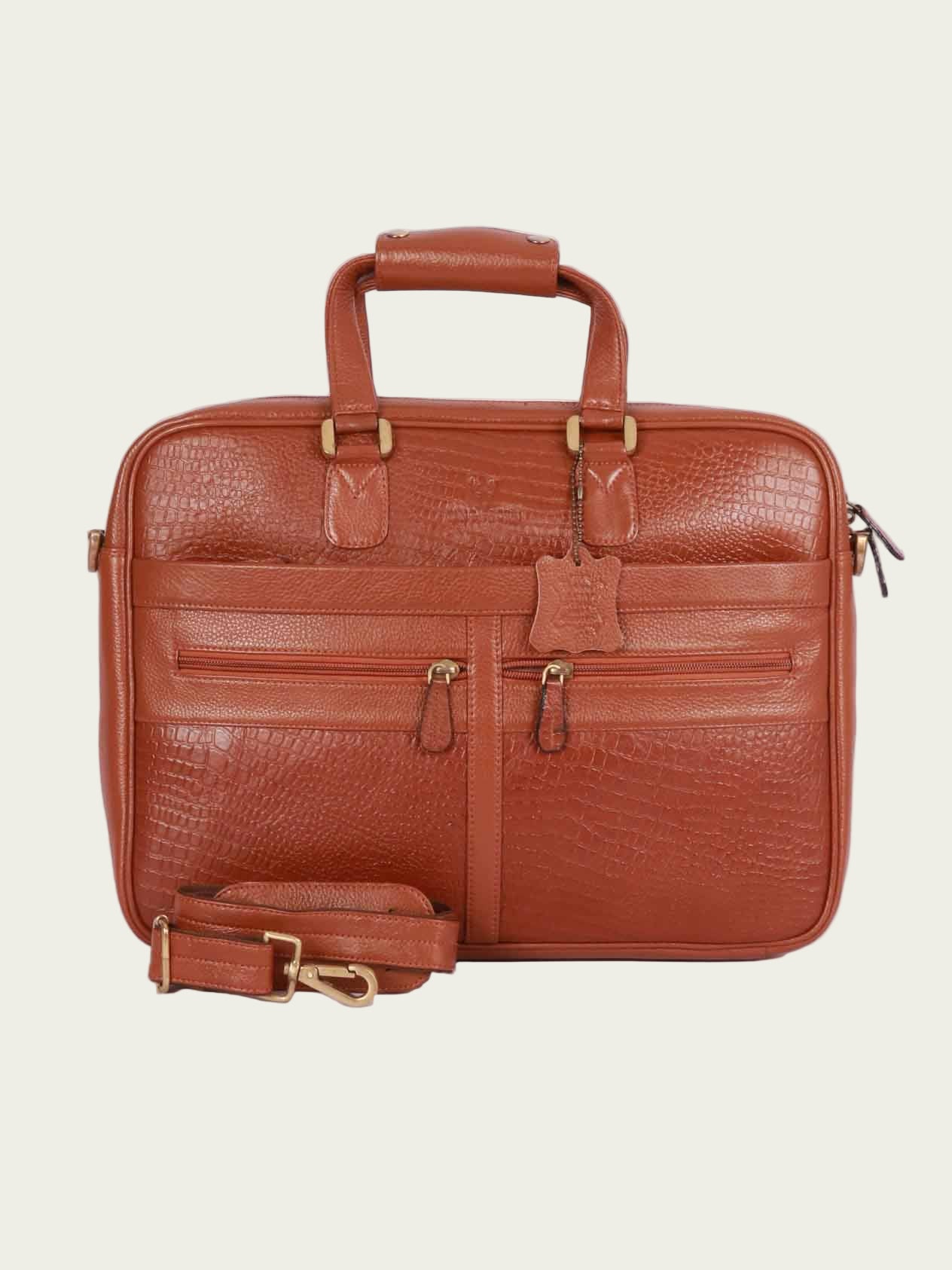 slim leather laptop bag